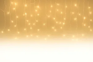 Vianočné vonkajšie svietielka, 500LED, 23m, cencúle, FLASH, teplá biela
