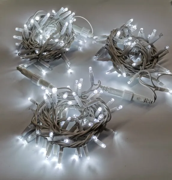 Vianočné vonkajšie svietielka, 500LED, 23m, cencúle, FLASH, STUDENÁ biela