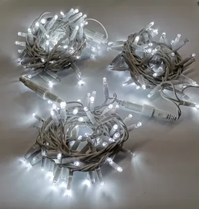 Vianočné vonkajšie svietielka, 500LED, 23m, cencúle, FLASH, STUDENÁ biela