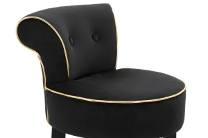 Mauro Ferretti Sametová barová židle Luxy černá