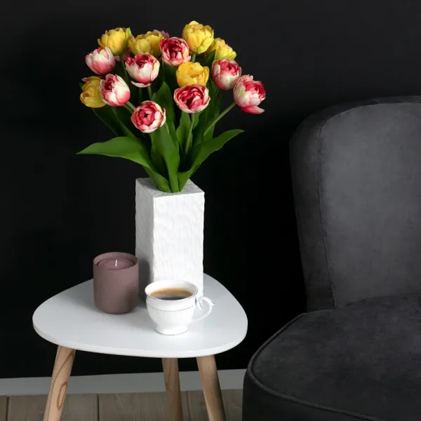 AmeliaHome Umelá kvetina Tulipán žltá