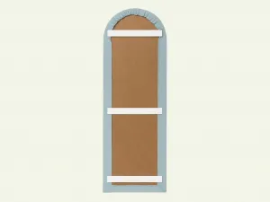 Čalúnený panel na stenu BÚCLÉ v tvare plotku Zvoľte farbu: Hnedá, Zvoľte rozmer: 20x100 cm, Uchytenie na stenu: So samolepiacim suchým zipsom