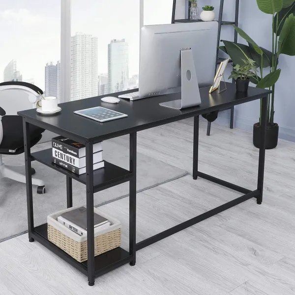 SONGMICS Psací stůl Vasagle Ebeny 120 cm černý