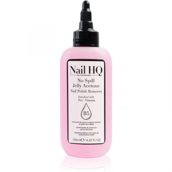 Nail HQ No Spill Jelly Acetone odlakovač na nechty s vitamínom E 125 ml