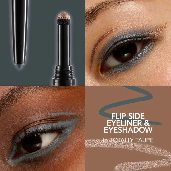 Buxom FLIP SIDE DUAL-ENDED EYELINER & SHADOW krémové očné tiene a linky v ceruzke odtieň Totally Taupe 0.78 g