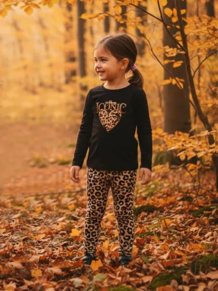 Dievčenské legíny LEOPARD