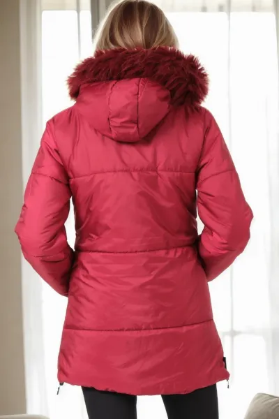 Z9668 DEWBERRY WOMEN'S COAT-BURGUNDY