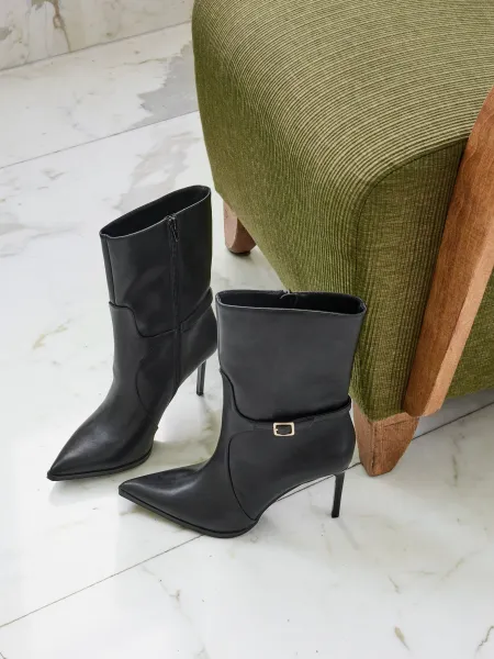 Black Women's Heeled Ankle Boots ORSAY - Women's