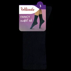 Bellinda 
FANCY RIB MODAL SOCKS - Dámske ponožky z modalu - čierna