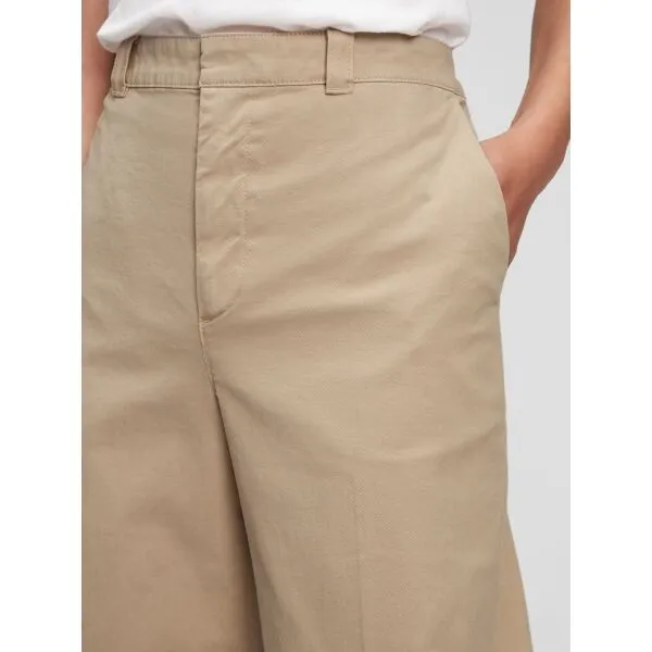 Béžové dámske nohavice GAP straight khaki Washwell