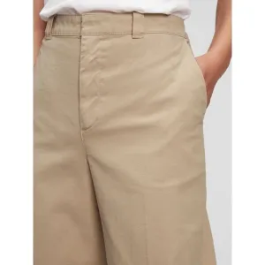 Béžové dámske nohavice GAP straight khaki Washwell