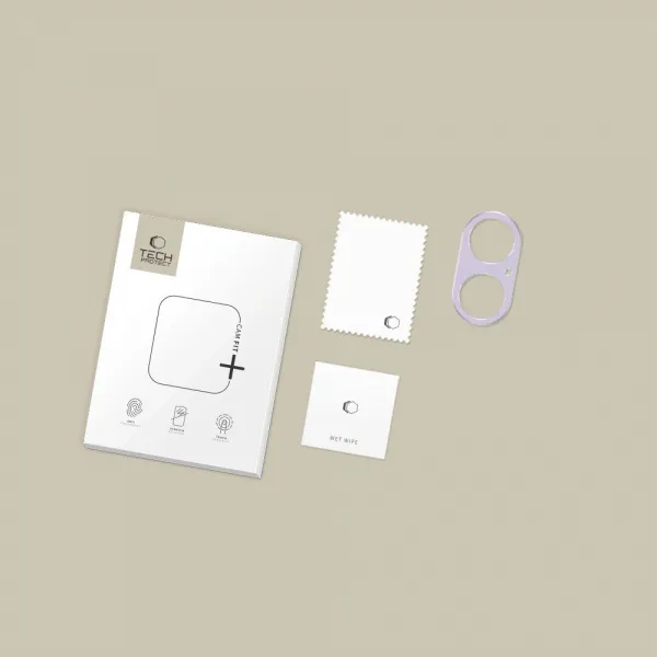 Tech-Protect CamAlloy Fit ochranné sklo na kameru na iPhone 17, fialové