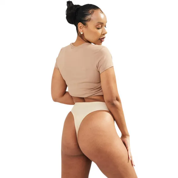 Menštruačné tangá Wuka bezšvové Stretch béžové (WST-nude) L - 3XL