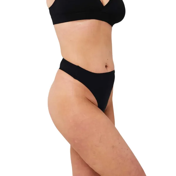 Menštruačné tangá Wuka bezšvové Stretch čierne (WST-black) L - 3XL
