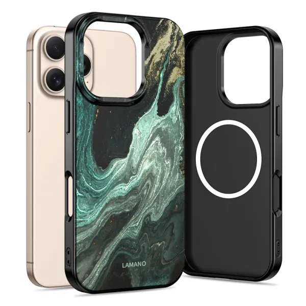 Tech-Protect Lamano MagSafe kryt na iPhone 16 Pro, verde aura