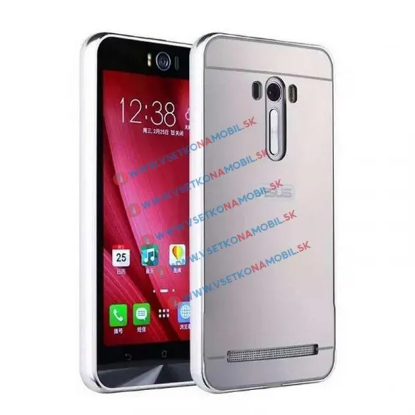 Ochranný zrkadlový obal Asus Zenfone 2 Laser 5.0" (ZE500KL) strieborný