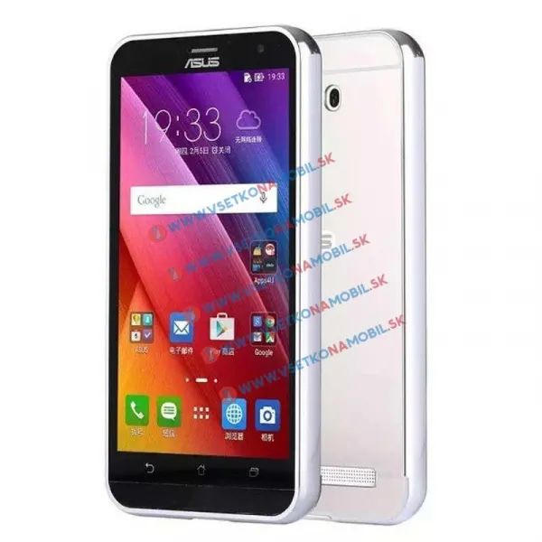 Ochranný zrkadlový obal Asus Zenfone 2 Laser 5.0" (ZE500KL) strieborný
