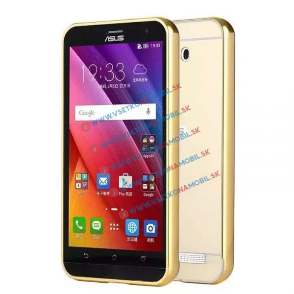 Ochranný zrkadlový obal Asus Zenfone 2 Laser 5.0" (ZE500KL) zlatý