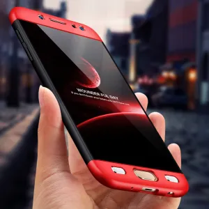 360° Ochranný obal Samsung Galaxy J7 2017 (J730) červeno-čierny