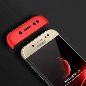 360° Ochranný obal Samsung Galaxy J7 2017 (J730) červeno-čierny