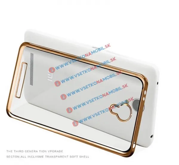 METALLIC Silikónový obal Xiaomi Redmi Note 2 zlatý