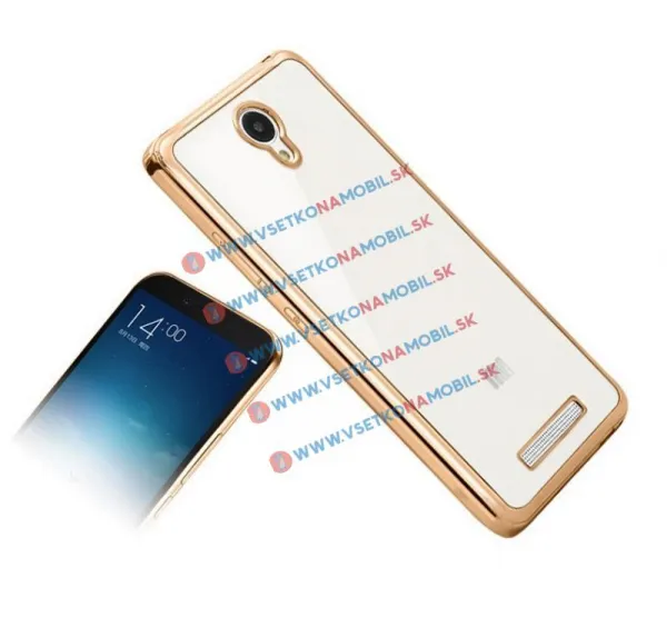 METALLIC Silikónový obal Xiaomi Redmi Note 2 zlatý
