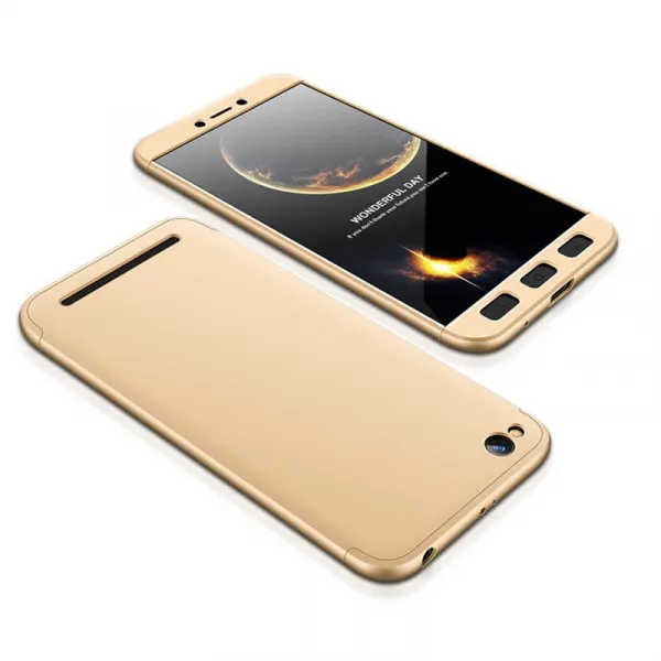 360° Ochranný obal Xiaomi Redmi 5A zlatý
