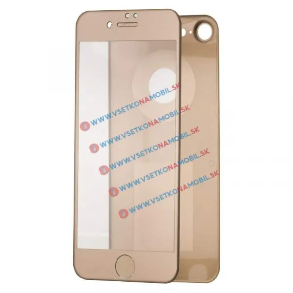 3D ALU Temperované sklo (PREDNÉ + ZADNÉ) Apple iPhone 7 zlaté