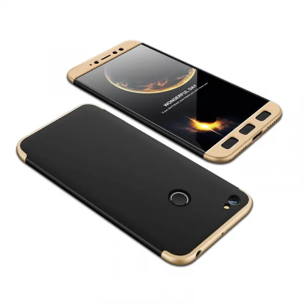 360° Ochranný obal Xiaomi Redmi Note 5A Prime čierny (zlatý)