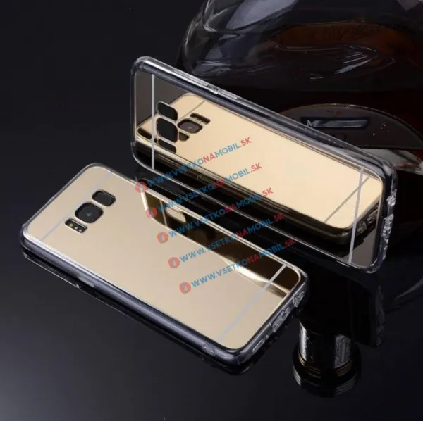 Zrkadlový silikónový obal Samsung Galaxy S8 Plus zlatý