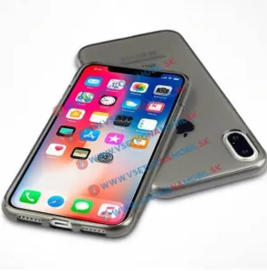 Silikónový obal Apple iPhone X / XS šedý
