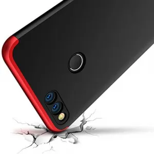 360° Ochranný kryt Honor 7X červeno-čierny