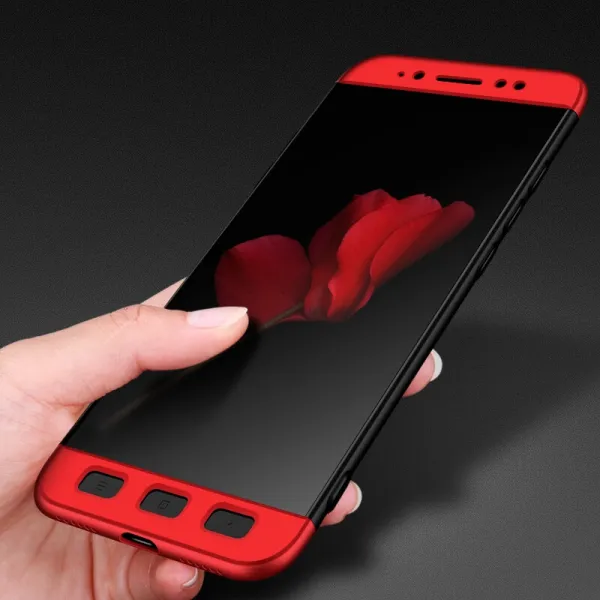 360° Ochranný obal Xiaomi Redmi Note 5A Prime čierny (červený)