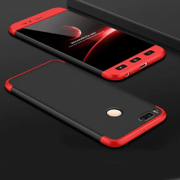 360° Ochranný obal Xiaomi Mi 5X / A1 čierny (červený)