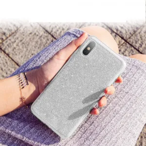 SHINING Ochranný obal Apple iPhone XS Max strieborný