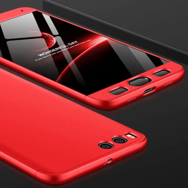 360° Ochranný kryt Xiaomi Mi 6 červený