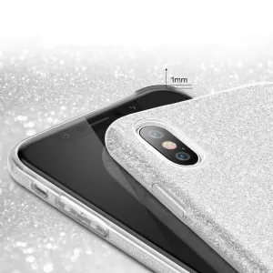 SHINING Ochranný obal Apple iPhone XS Max strieborný