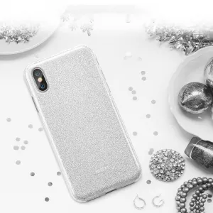 SHINING Ochranný obal Apple iPhone XS Max strieborný