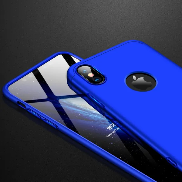 360° Ochranný kryt Apple iPhone XS Max modrý