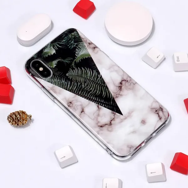 MARBLE Ochranný kryt Apple iPhone XS Max LEAVES