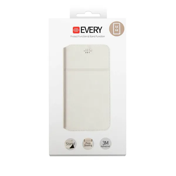 DUX UNIVERZÁLNY Peňaženkový obal 5,2" - 5,5" biely