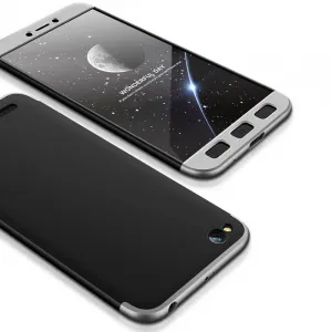 360° Ochranný obal Xiaomi Redmi Note 5A čierny (strieborný)
