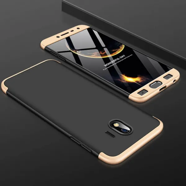 360° Ochranný obal Samsung Galaxy J4 (J400) čierny (zlatý)