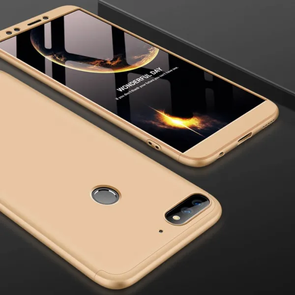 360° Ochranný obal Huawei Y7 Prime 2018 zlatý