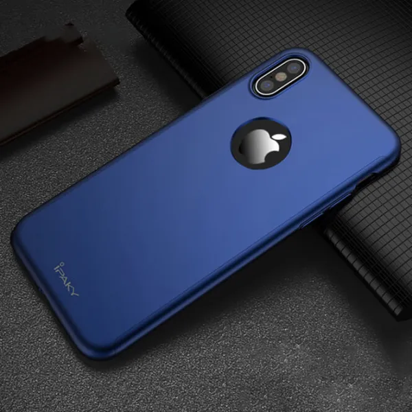IPAKY 360° Obal + 9H tvrdené sklo Apple iPhone XS Max modrý