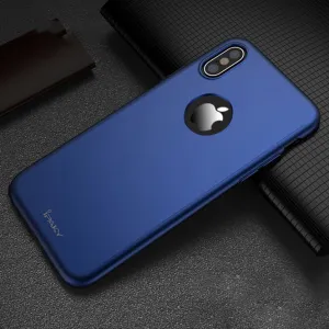 IPAKY 360° Obal + 9H tvrdené sklo Apple iPhone XS Max modrý