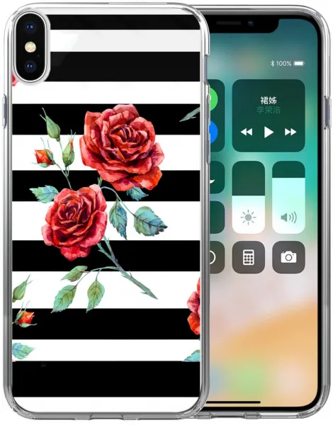 PROTEMIO MY ART Ochranný kryt Apple iPhone XS Max BLACK AND WHITE (034)