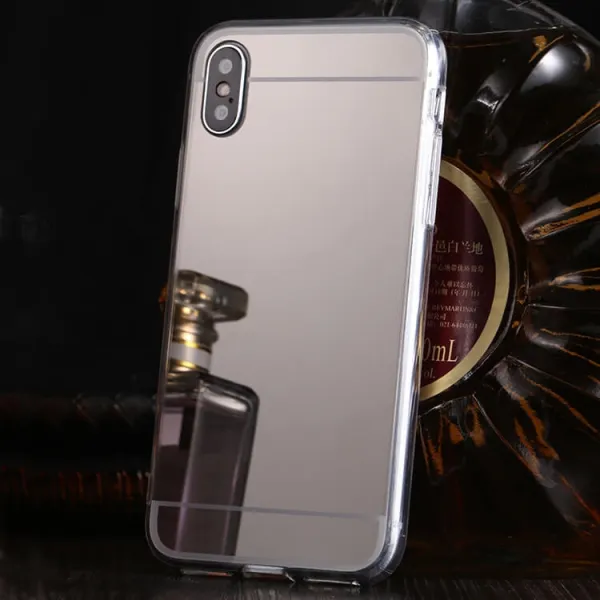 Zrkadlový silikónový kryt Apple iPhone XS Max čierny