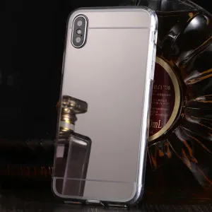 Zrkadlový silikónový kryt Apple iPhone XS Max čierny