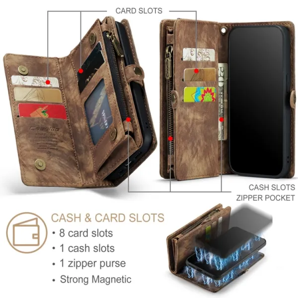 WALLET Obal s peňaženkou 2v1 pre Apple iPhone XR hnedý